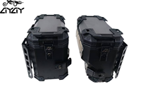 Ayay38L F2-Moto Boîte latérale de moto pliable en alliage d'aluminium à double aile, blindée, résistante aux chocs, résistante à la pression, ajustement universel