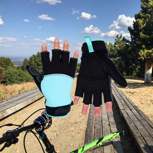 ถุงมือกีฬาครึ่งนิ้วระบายอากาศได้ครึ่งนิ้วสำหรับป้องกันแรงกระแทกในฤดูร้อนป้องกันการลื่นออกแบบตามต้องการ - Product Image 1