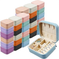 Boîte à bijoux de voyage personnalisée avec logo, mini-organisateur portable pour bagues, boucles d'oreilles, bracelets et colliers