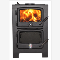Poêle à bois Warmfire de haute qualité avec four, vente chaude de chauffage au bois