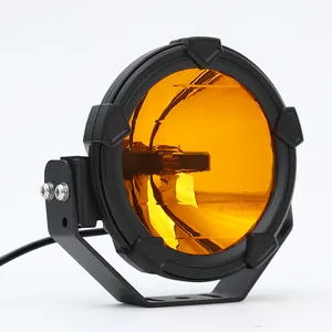Lampu kabut kepala bekerja LED kuning putih Super terang, lampu kabut untuk mobil SUV Offroad ATV UTV BUS 9-30v 6 inci