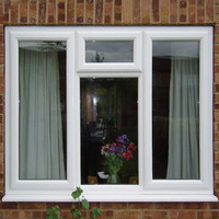 Fenêtre à battant moderne à double vitrage en aluminium avec isolation thermique et ouverture horizontale de l'écran en acier inoxydable pour le salon
