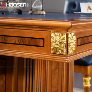 Lüks küçük konferans odası müzakere ofis masası rahat deri kare ahşap toplantı mobilya 4 kişi masa - Product Image 4