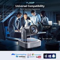 2*VL20U-4K+KB300PRO Cámara PTZ 4K 20X NDI para Conferencias con Seguimiento por IA |   Controlador de Teclado con Pantalla LCD Dividida en 4 para Eventos de Iglesia