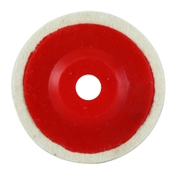 Disque de polissage en laine de 4.5 pouces 115 mm couvercle rouge disque de laine de roue de feutre de polissage angulaire pour meuleuse angulaire 115