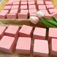 Nouvel Arrivage : Jouet Squishy Anti-Stress en PU Épais à Rebond Lent, Forme Cube Rose Embryonnaire, pour Tous les Âges