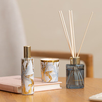 Coffret Cadeau Bougies Parfumées Huile Essentielle Parfum Rotin pour Chambre Semi-Artisanat Aromathérapie Désodorisant Ambiant pour l'Esprit
