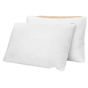 หมอนแคมป์ปิ้งสำหรับโรงแรมกลางแจ้งแบบกำหนดเอง พร้อมเมมโมรี่โฟมบดละเอียด ลายเรียบ 200TC ไส้ใยนีค โลโก้ - Product Image 6