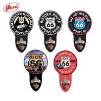 Décoration murale pour pub, bar, club, garage, man cave : Plaque en bois personnalisée Route 66, ouvre-bouteille en bois, panneau artistique amusant découpé au laser