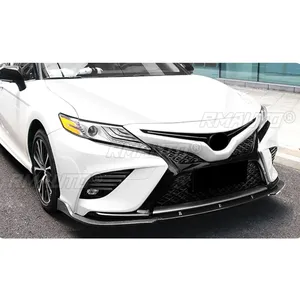 For Toyota Camry 8th Gen 2018-2023 Body Kit Bumper Diffuser Carbon Fiber Look Sport Style Front Bumper <b>Splitter</b> Car Accessories - Product Image 4