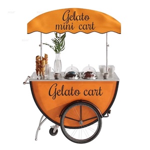 Commercial <strong>Ice</strong> Cream <strong>Display</strong> Vehicle <strong>Ice</strong> Cream Vending Trolley Doughnut Milk <strong>Food</strong> Sales <strong>Stand</strong> Coffee Mobile <strong>Stand</strong> - Product Image 5