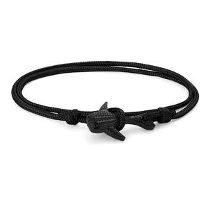 <span class=keywords><strong>Pulsera</strong></span> de tiburón ballena de cuerda colorida para hombres y mujeres, joyería de playa ajustable, <span class=keywords><strong>pulsera</strong></span> de cordón de algodón ajustable - Product Image 4