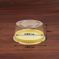 Usine vente chaude transparent jetable personnalisé en plastique transparent boîte ronde alimentaire emballage de détail gâteau