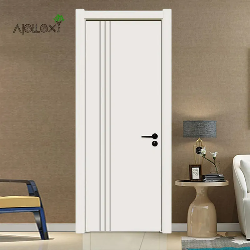 Apolloxy Dekor hölzerne Doppelpaneeltüren Design aus neuen Materialien guter Preis Holzmöbeltür Innenausstattung Massivholztüren