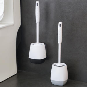 Nuevo Diseño, Juego de Cepillos de Limpieza para Baño de Secado Rápido, Color Gris, Material PP+TPR, Fácil de Cambiar y Lavar, Soporte de PP - Product Image 6