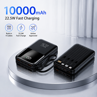 Produit Tendance 2026 – Batterie Externe Intégrée de Haute Qualité avec Quatre Ports USB Type-C, 10000 mAh, Charge Rapide 22,5 W, Écran LED, Couleurs Personnalisables