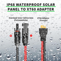 Connecteur de panneau solaire XT60 personnalisable JYX, 1FT 10AWG, prise femelle XT60, faisceau de câbles d'alimentation portable pliable pour camping-car, cuivre