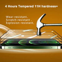 Protection d'écran en verre trempé 9H 21D de haute qualité, couverture intégrale, étanche, 99% transparente, anti-huile pour téléphone portable