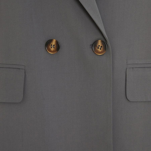 OEM Custom <strong>Grey</strong> Oversized Tailored <strong>Blazer</strong> for <strong>Women</strong> - Product Image 6