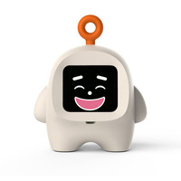 Robot de compagnie émotionnel IA de bureau en jaune ou ivoire avec conversation multilingue et batterie rechargeable pour la maison