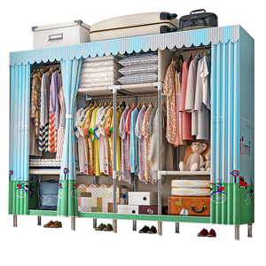 Armario sencillo <span class=keywords><strong>de</strong></span> tela ensamblada <span class=keywords><strong>de</strong></span> gran tamaño para dormitorio <span class=keywords><strong>al</strong></span> <span class=keywords><strong>por</strong></span> <span class=keywords><strong>mayor</strong></span>, armario <span class=keywords><strong>de</strong></span> <span class=keywords><strong>ropa</strong></span> desmontable <span class=keywords><strong>de</strong></span> tela Oxford a la moda - Product Image 2