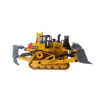 Coche de Control Remoto Profesional de 9 Canales, Tipo Bulldozer, para Acrobacias, 2.4G, Eléctrico, de Aleación, Modelo de Simulación