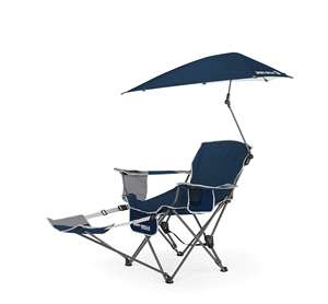 Precios al por mayor Silla de playa con <span class=keywords><strong>sombrilla</strong></span> ajustable Silla plegable para exteriores con reposapiés Cómoda reclinable - Product Image 1