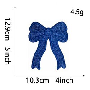 Nouvelle Patch Brodé Écologique Thermocollant 4 pouces / 4,7 pouces avec Nœud Scintillant Coloré pour Décoration de Chapeaux et Sweats à Capuche - Product Image 6