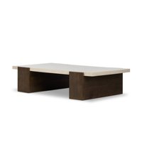Table basse de luxe en pierre naturelle, table centrale moderne et durable pour les espaces à fort trafic