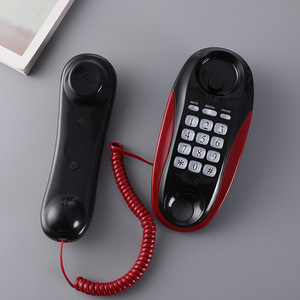Vente en gros de téléphone filaire Trimline téléphone mural mince téléphone mural rouge Landine pour la maison bureau hôtel salle de bain - Product Image 2