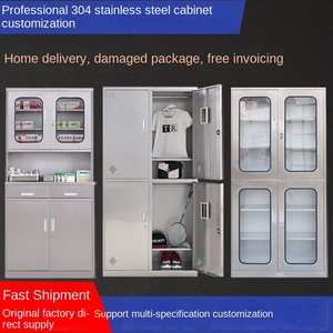 Multifunctional Modern <strong>Design</strong> Office <strong>Locker</strong> 304 Stainless Steel Wardrobe Cabinet <strong>Filing</strong> Cabinet for Western Medicine Metal Panel - Product Image 2