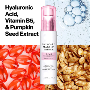 Fond de teint de <span class=keywords><strong>base</strong></span> végétalien L'apprêt pour le visage brouille les ridules avec de la vitamine B5 Acide hyaluronique pour une finition <span class=keywords><strong>lissante</strong></span> naturelle - Product Image 2