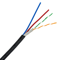 Production en usine CCA 25AWG cat5e 2 paires de câbles réseau utp lan 4 cœurs avec câble d'alimentation 2c poe