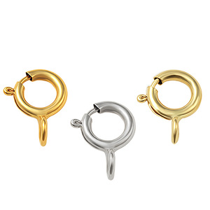 Spring Clasp Jewelry Buckle 14K Gold Plated 18K Gold Plated Silver For Necklace Bracelet DIY Craft Supplies - Product Image 1