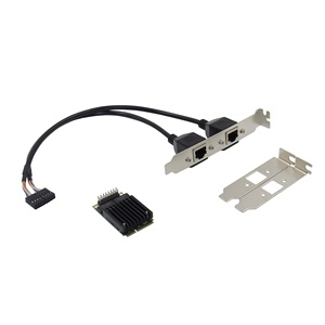 Kartu Ethernet MEO Mini PCIe Dual Gigabit 2 Port LAN 100/1000M Chipset Inter 82583+AMS1182E Buatan Cina Stok Non-Privat - Product Image 2