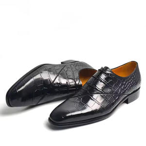 Retro wedding shoes handcrafted pointed toe black Oxford luxurious designer, outdoor party Men's leather Dress Shoes&Oxfords - Product Image 4