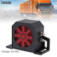 Super fort 12V 140dB alarme de recul étanche 2 voies sirène de secours bip sonnerie haut-parleur véhicule klaxon voiture lumière accessoires