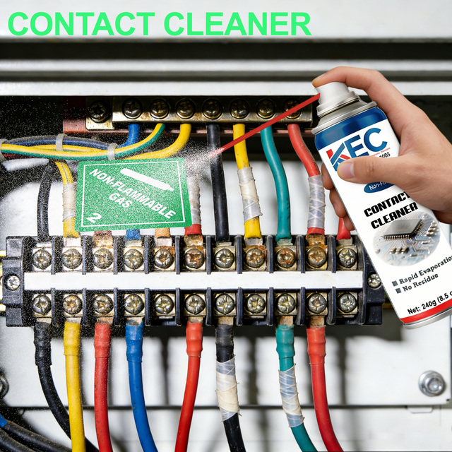 Car Care KEC Electronics Contact Cleaner Spray-Fast Evaporating 240g Plastic-Safe Residue-Free Non-Flammable Formula 40kV