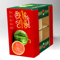 Boîte ondulée de pastèque boîte de livraison express de fruits personnalisée matériau épais personnalisé peut imprimer le logo