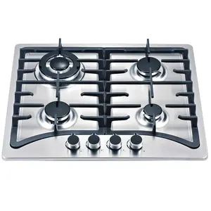 Built In and hob gas 4 burners Stainless steel gas hob high quality low price gas hob stove