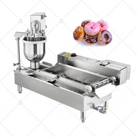 Mini 220v/50-60hz électrique Double rangée beignet friteuse entièrement automatique Double rangée beignet fabricant pour la farine et le lait nouvel état