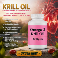 Fabricant OEM de gélules d'huile de krill personnalisées, krill antarctique, EPA, DHA, astaxanthine, phospholipides, oméga 3, marque privée