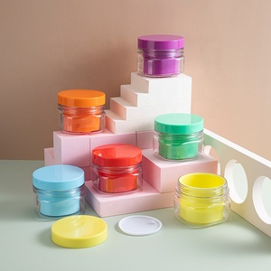 100ML çift katmanlı krem kavanoz plastik kozmetik konteyner Vintage plastik kavanoz etiketleri gıda ambalajı için - Product Image 3