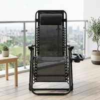 Chaise longue pliante d'extérieur à prix de gros pour balcon, chaise pliante en métal portable et durable