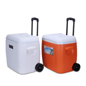 Cooler Box With Wheel Gint Outdoor Camping Picnic Plastic Ice Chest Cooler Box With Wheel