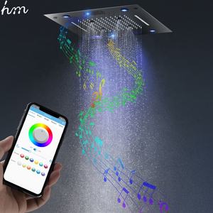 Lemfo SUS 304 — pommeau <span class=keywords><strong>de</strong></span> <span class=keywords><strong>douche</strong></span> à Led, 400x400mm, convertisseur <span class=keywords><strong>de</strong></span> couleurs, éclairage <span class=keywords><strong>de</strong></span> pluie, <span class=keywords><strong>douche</strong></span> à musique, 16 couleurs - Product Image 6