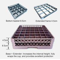 Panier de rangement empilable pour verres, séchoir à verres à vin en plastique, caisse de rangement pour vaisselle pour restaurant, hôtel, bar, café, cuisine
