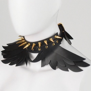 Collar de Cuero FUNSM con Púas, Collar para Juegos Sexuales BDSM, Juguetes Sexuales para Parejas, Accesorios de Bondage para Mujeres y Hombres - Product Image 1