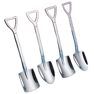 Dễ dàng làm sạch dễ thương thìa cà phê kim loại kem dài Trà thìa treo thép không gỉ xẻng phẳng thìa dưa hấu muỗng - Product Image 1