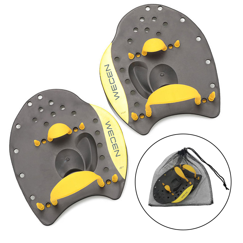 1 Pair Silicone Webbed Swimming Gloves - Training Gloves For Water Fitness & Faster Swimming-365888